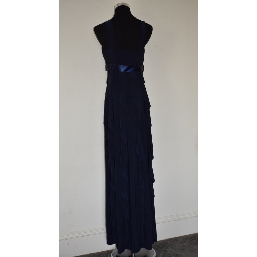 Formal Navy Ruffled Gown - Picture 6 of 10